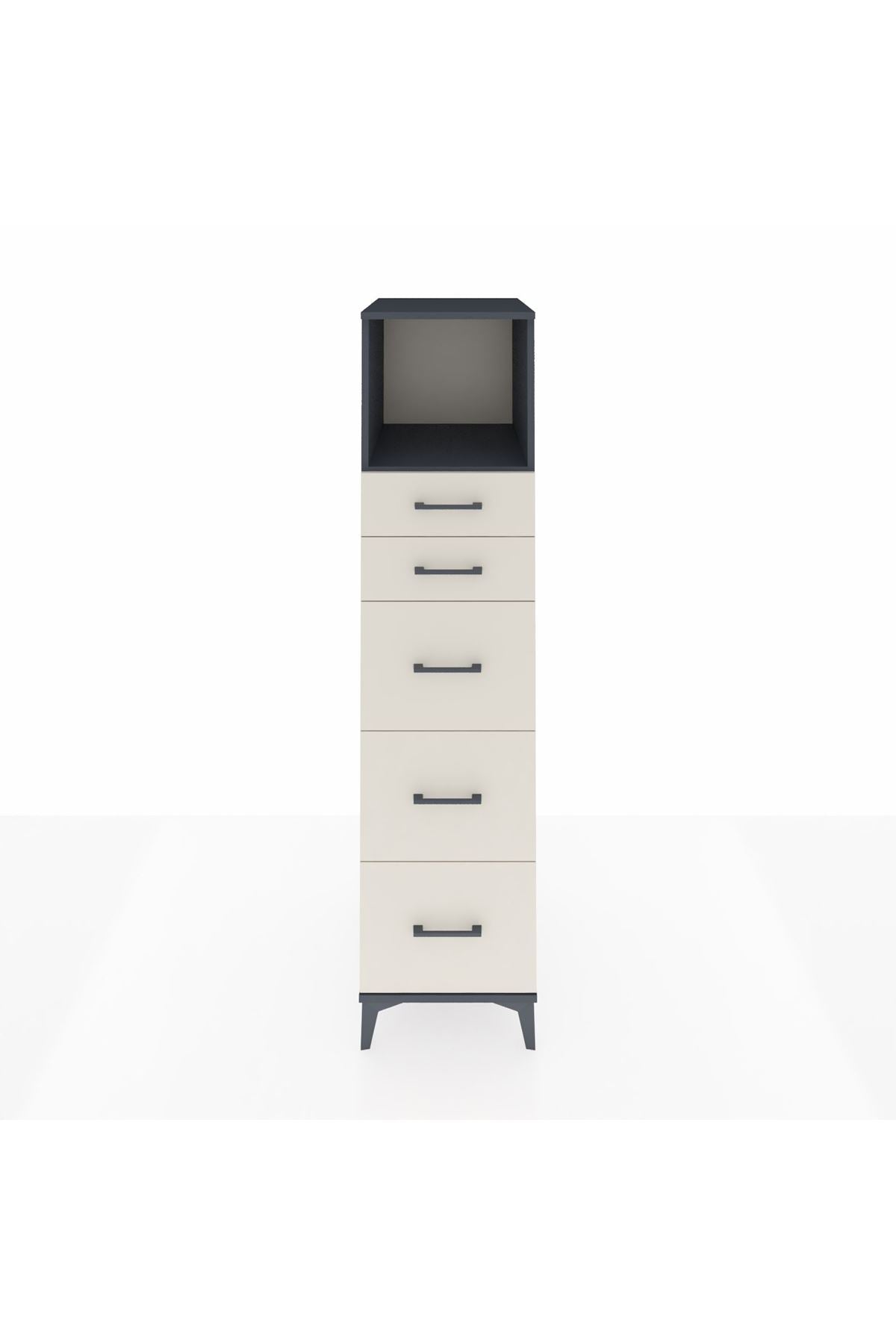 Kronos Dolap Tek Raflı 5 Çekmeceli 44x59x182 - S88M050V4C