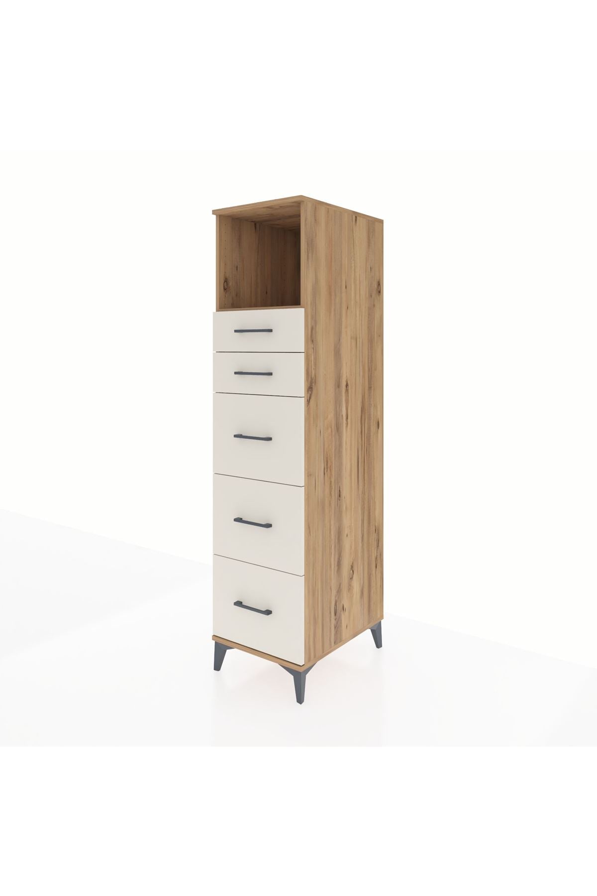 Kronos Dolap Tek Raflı 5 Çekmeceli 44x59x182 - S88M050V7C