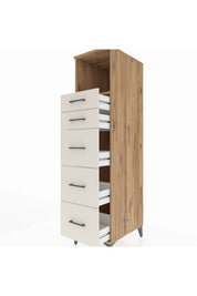 Kronos Dolap Tek Raflı 5 Çekmeceli 44x59x182 - S88M050V7C