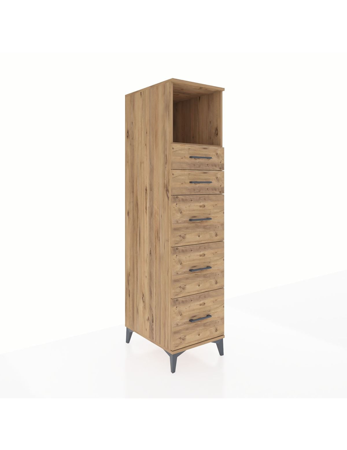 Kronos Dolap Tek Raflı 5 Çekmeceli 44x59x182 - S88M050V9C