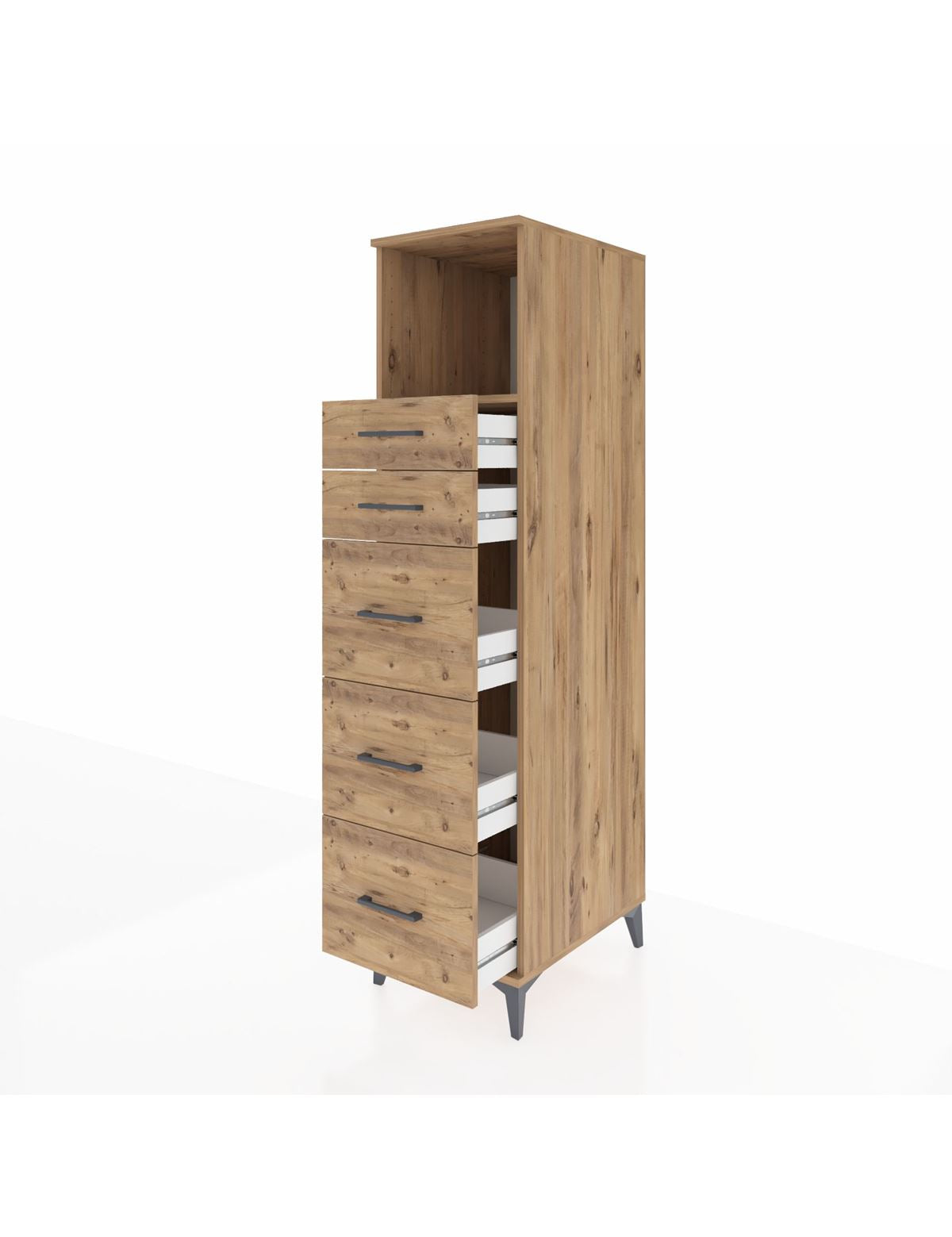 Kronos Dolap Tek Raflı 5 Çekmeceli 44x59x182 - S88M050V9C