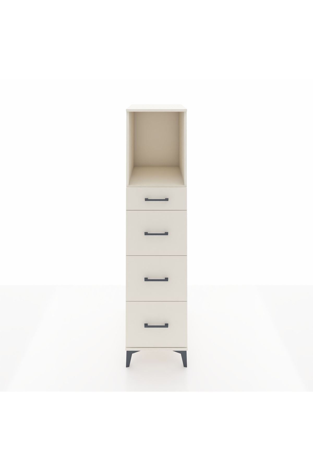 Kronos Dolap Tek Raflı 4 Çekmeceli 44x59x182 - S88M051V1C