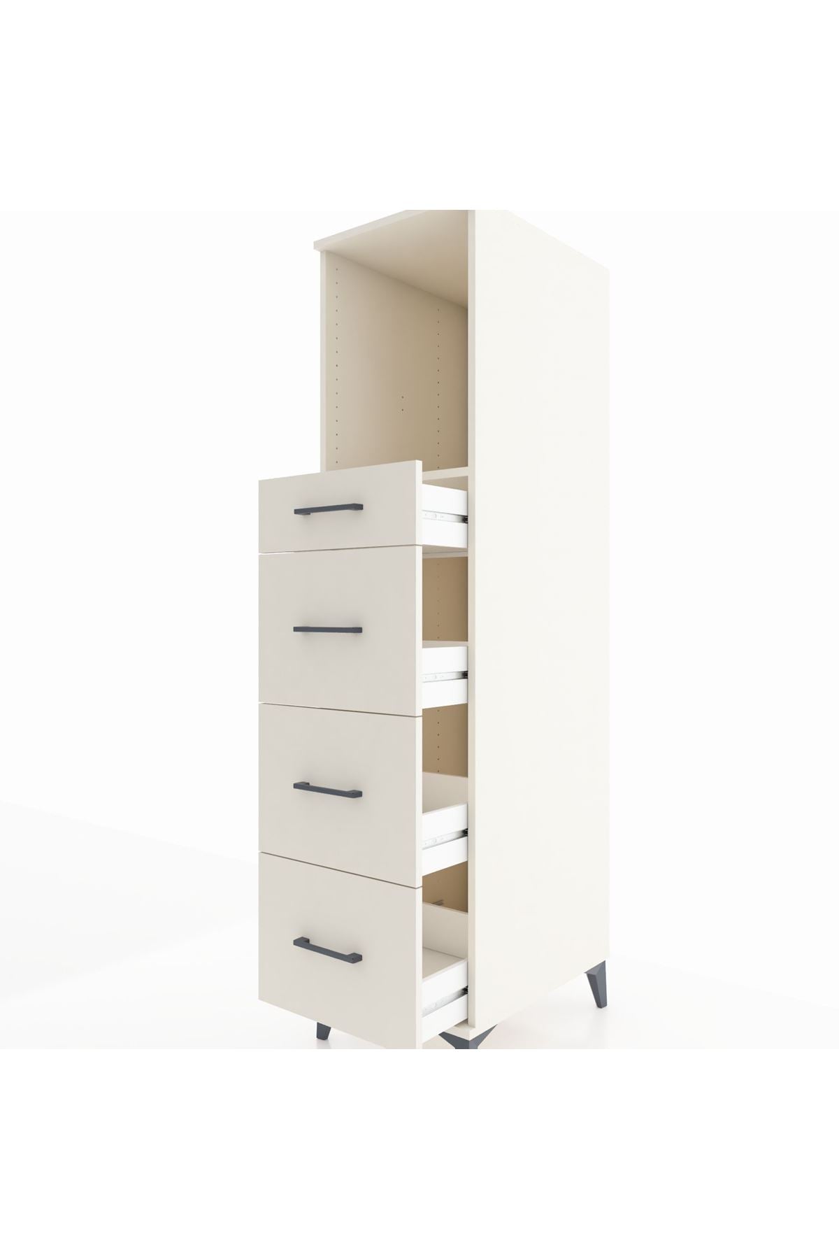 Kronos Dolap Tek Raflı 4 Çekmeceli 44x59x182 - S88M051V1C