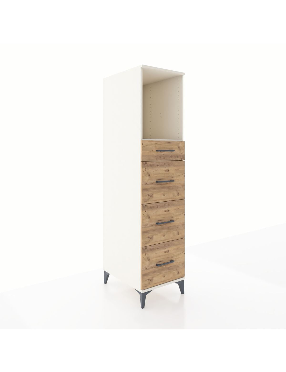 Kronos Dolap Tek Raflı 4 Çekmeceli 44x59x182 - S88M051V3C