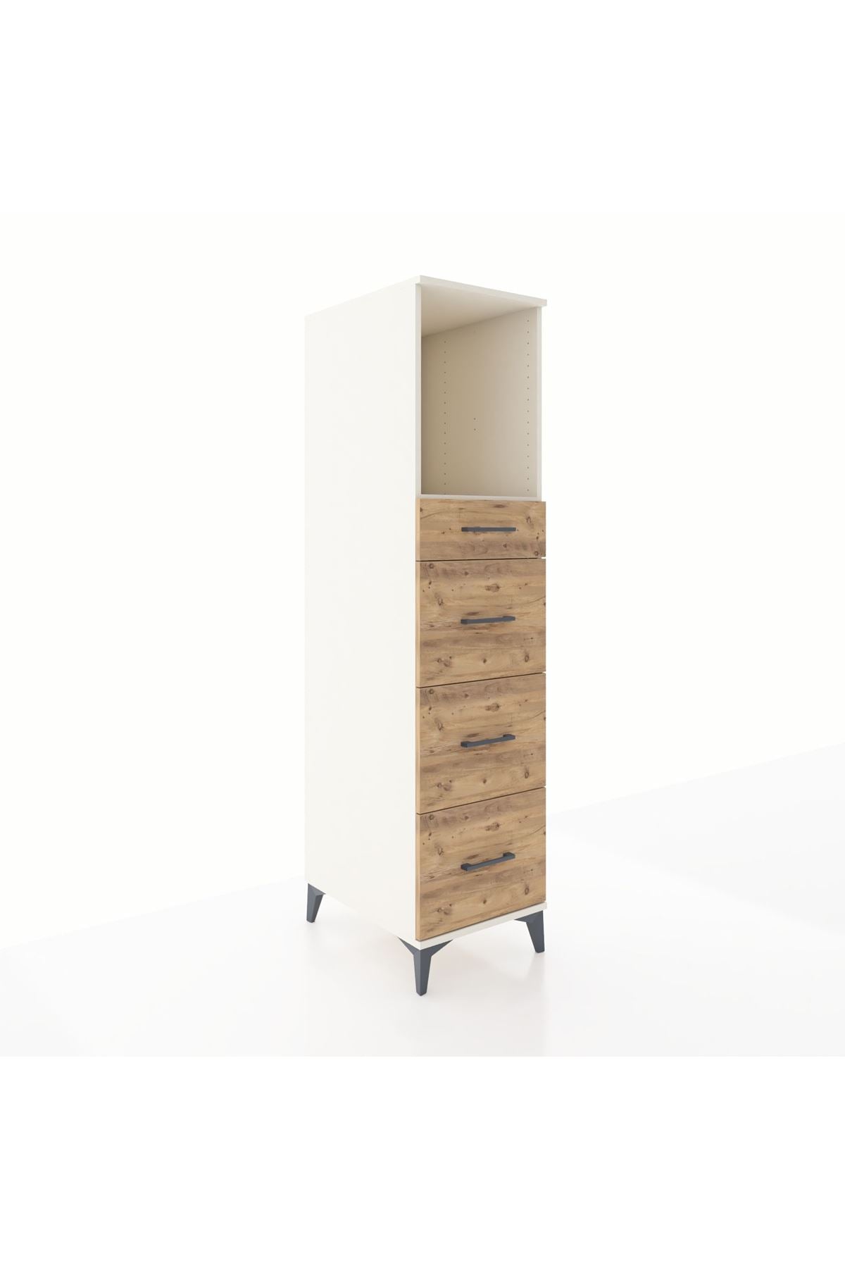 Kronos Dolap Tek Raflı 4 Çekmeceli 44x59x182 - S88M051V3C