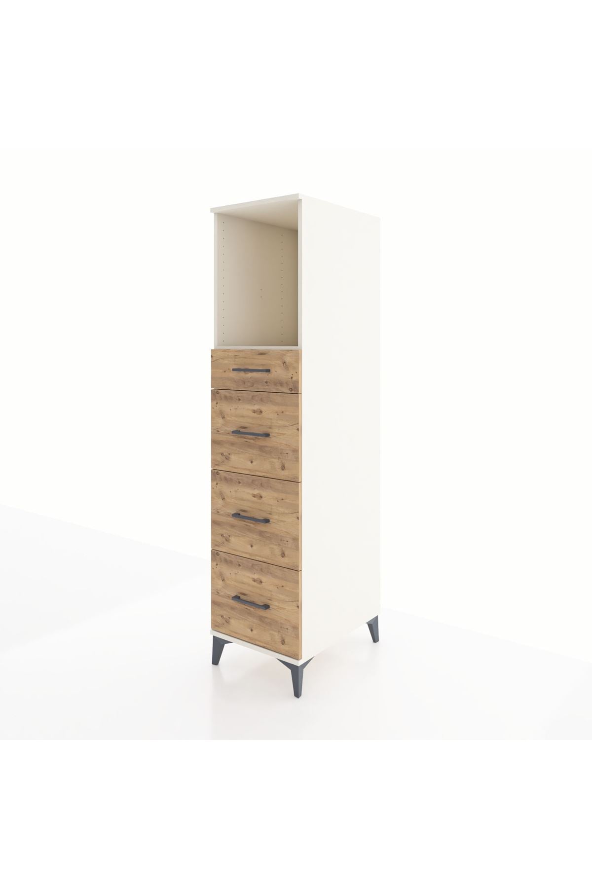 Kronos Dolap Tek Raflı 4 Çekmeceli 44x59x182 - S88M051V3C