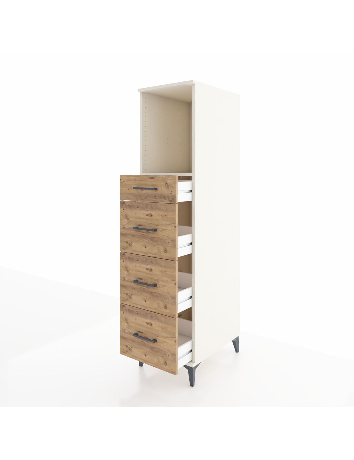 Kronos Dolap Tek Raflı 4 Çekmeceli 44x59x182 - S88M051V3C