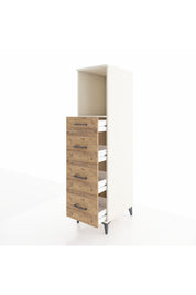 Kronos Dolap Tek Raflı 4 Çekmeceli 44x59x182 - S88M051V3C