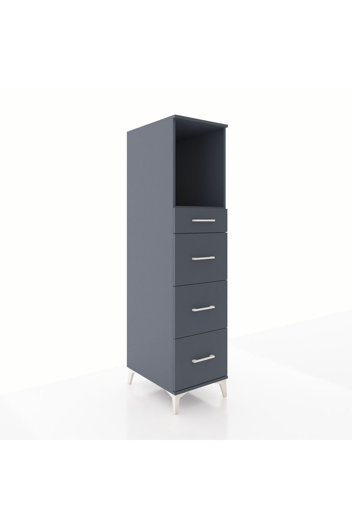 Kronos Dolap Tek Raflı 4 Çekmeceli 44x59x182 - S88M051V5C