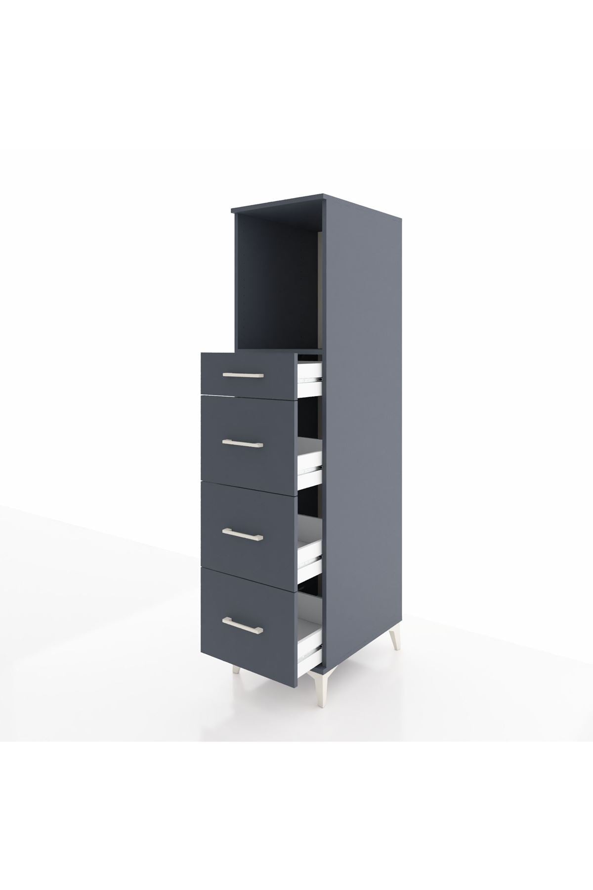 Kronos Dolap Tek Raflı 4 Çekmeceli 44x59x182 - S88M051V5C