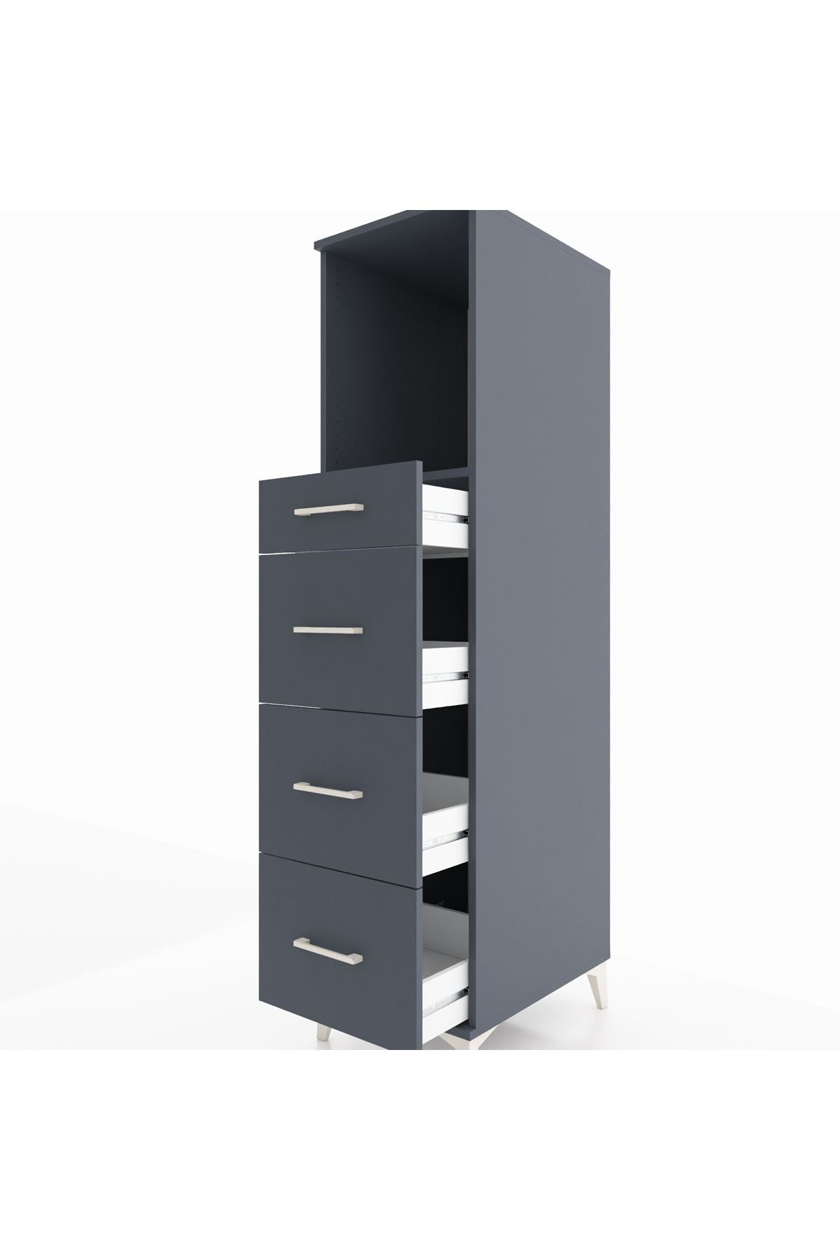 Kronos Dolap Tek Raflı 4 Çekmeceli 44x59x182 - S88M051V5C