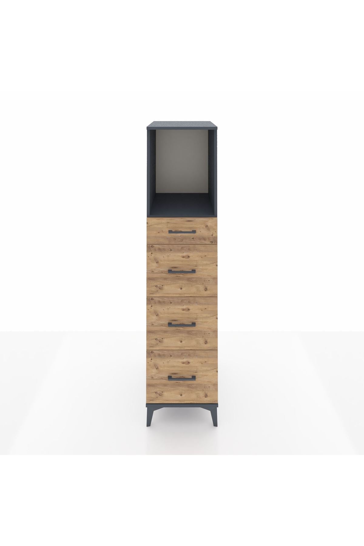 Kronos Dolap Tek Raflı 4 Çekmeceli 44x59x182 - S88M051V6C