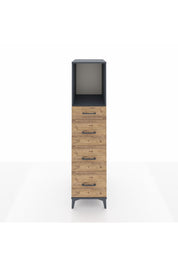 Kronos Dolap Tek Raflı 4 Çekmeceli 44x59x182 - S88M051V6C