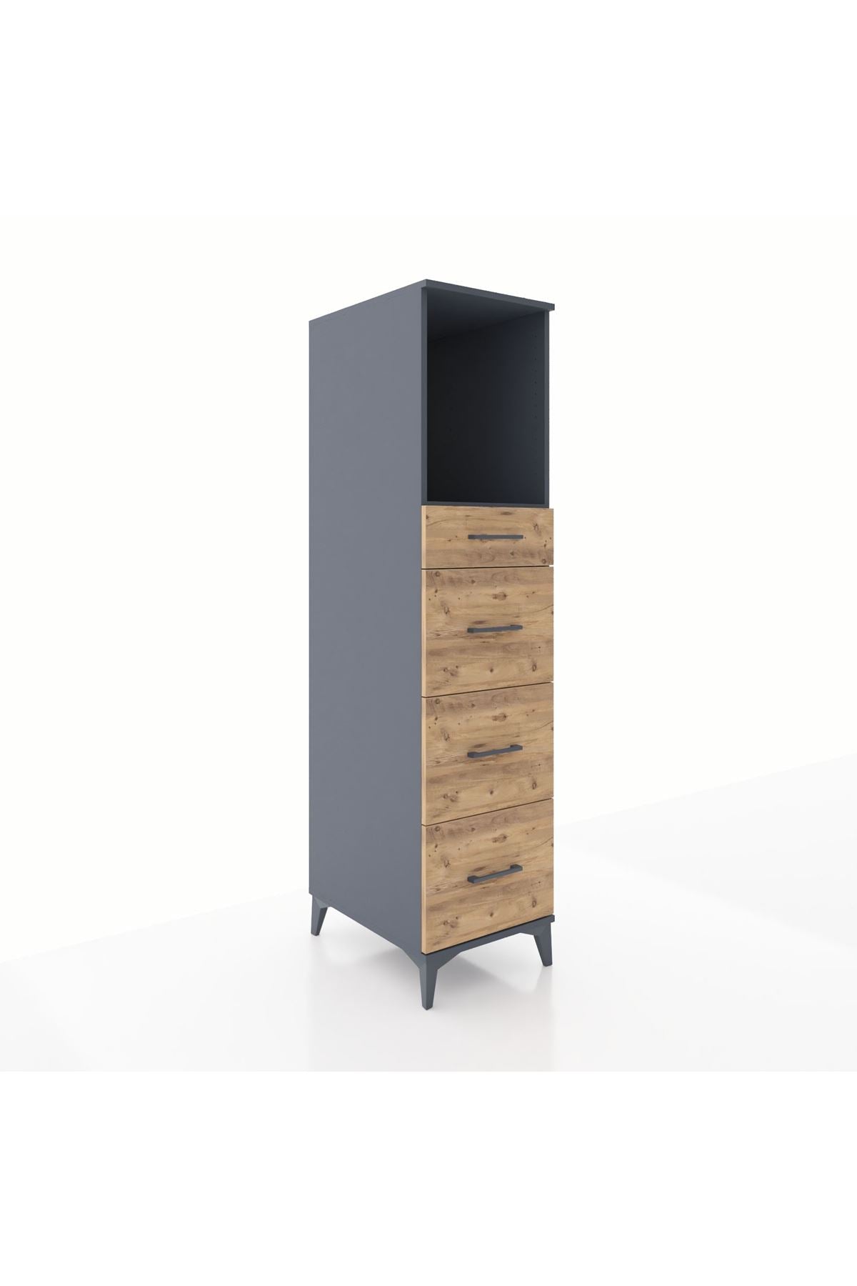 Kronos Dolap Tek Raflı 4 Çekmeceli 44x59x182 - S88M051V6C