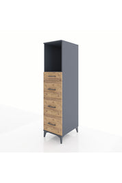 Kronos Dolap Tek Raflı 4 Çekmeceli 44x59x182 - S88M051V6C