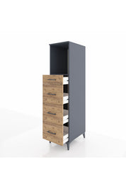 Kronos Dolap Tek Raflı 4 Çekmeceli 44x59x182 - S88M051V6C