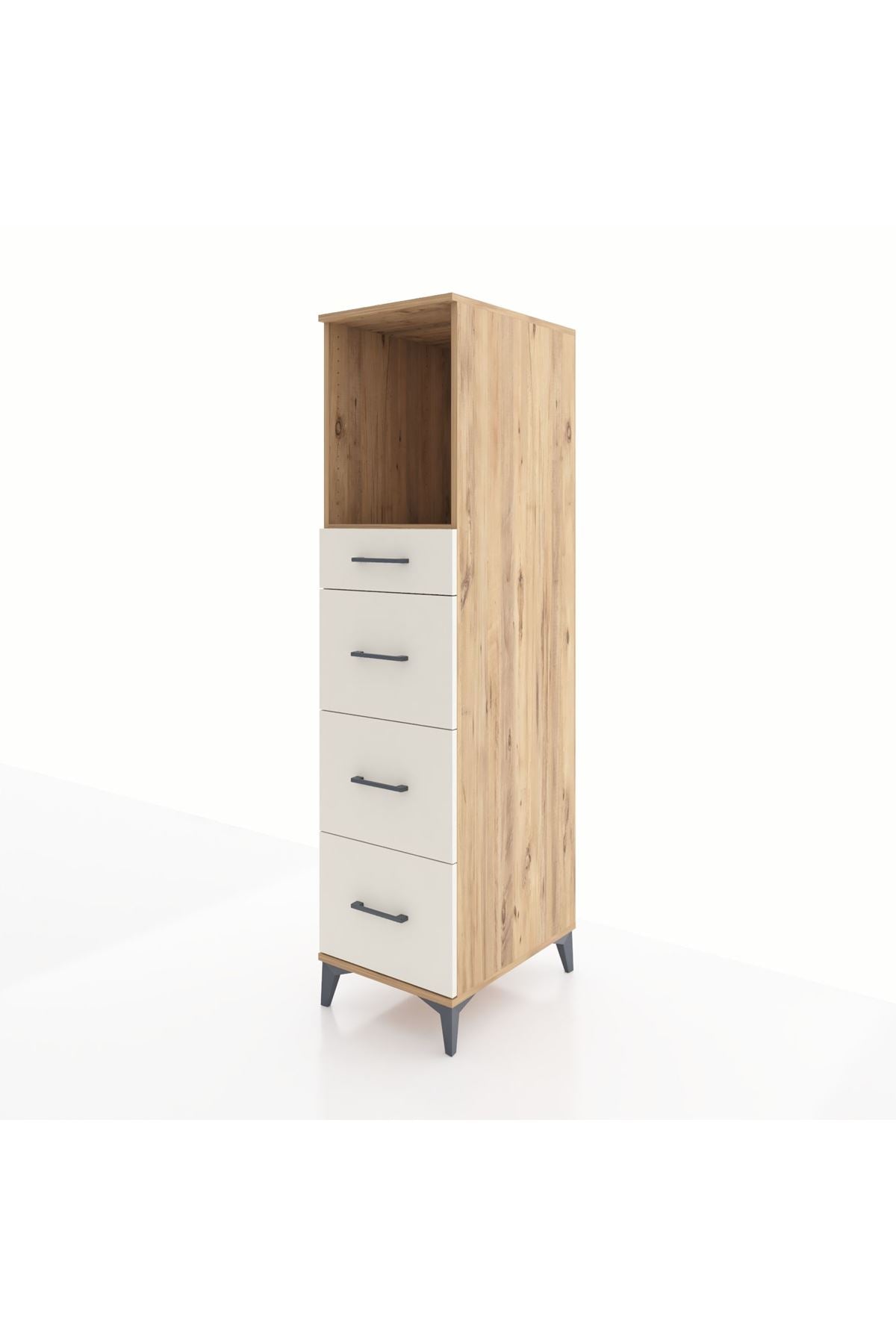 Kronos Dolap Tek Raflı 4 Çekmeceli 44x59x182 - S88M051V7C