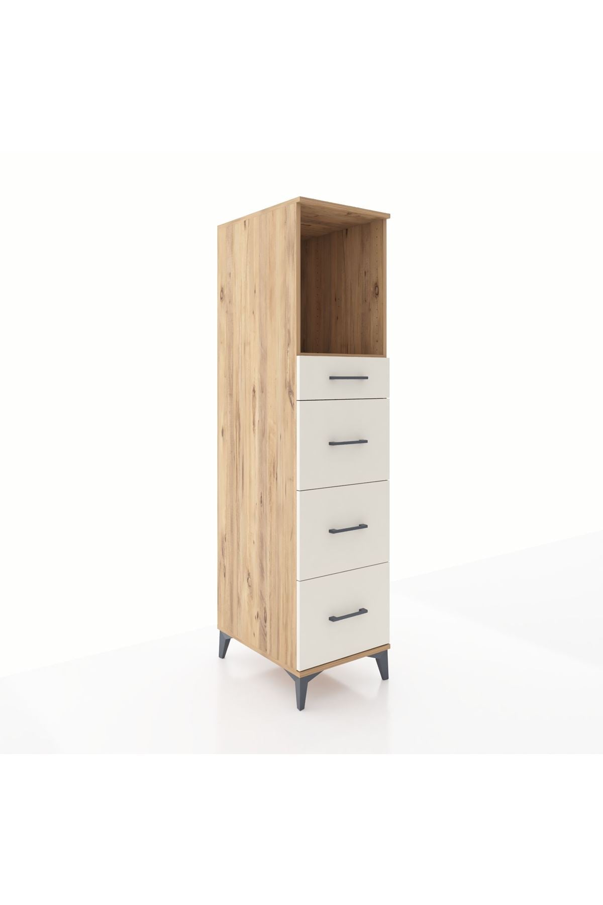 Kronos Dolap Tek Raflı 4 Çekmeceli 44x59x182 - S88M051V7C
