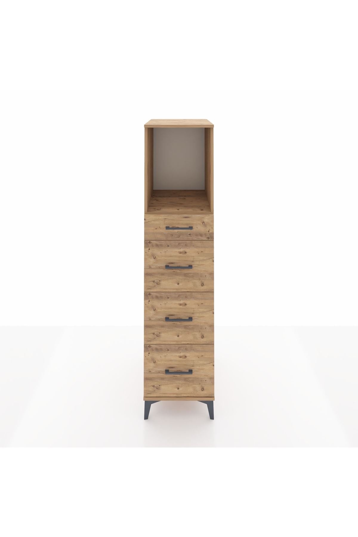 Kronos Dolap Tek Raflı 4 Çekmeceli 44x59x182 - S88M051V9C