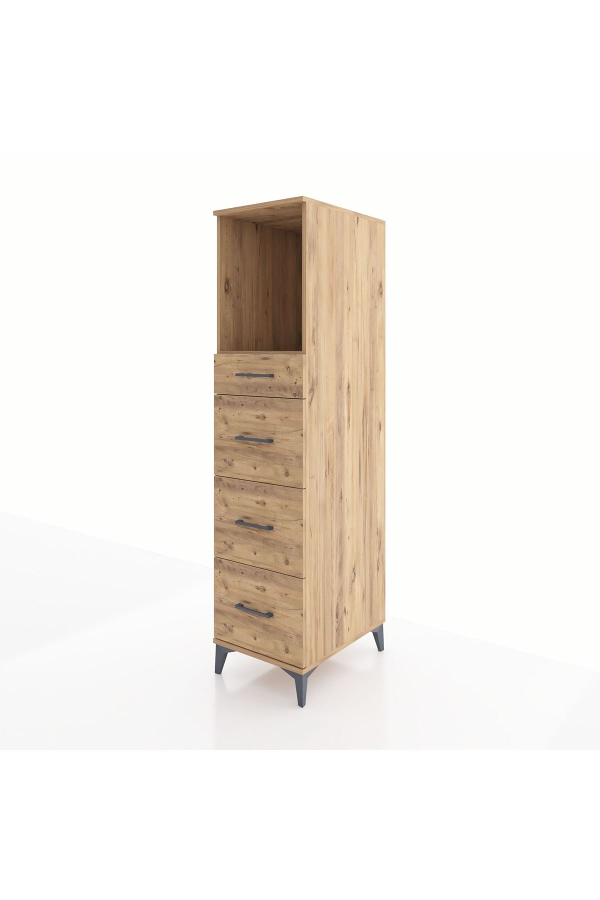 Kronos Dolap Tek Raflı 4 Çekmeceli 44x59x182 - S88M051V9C