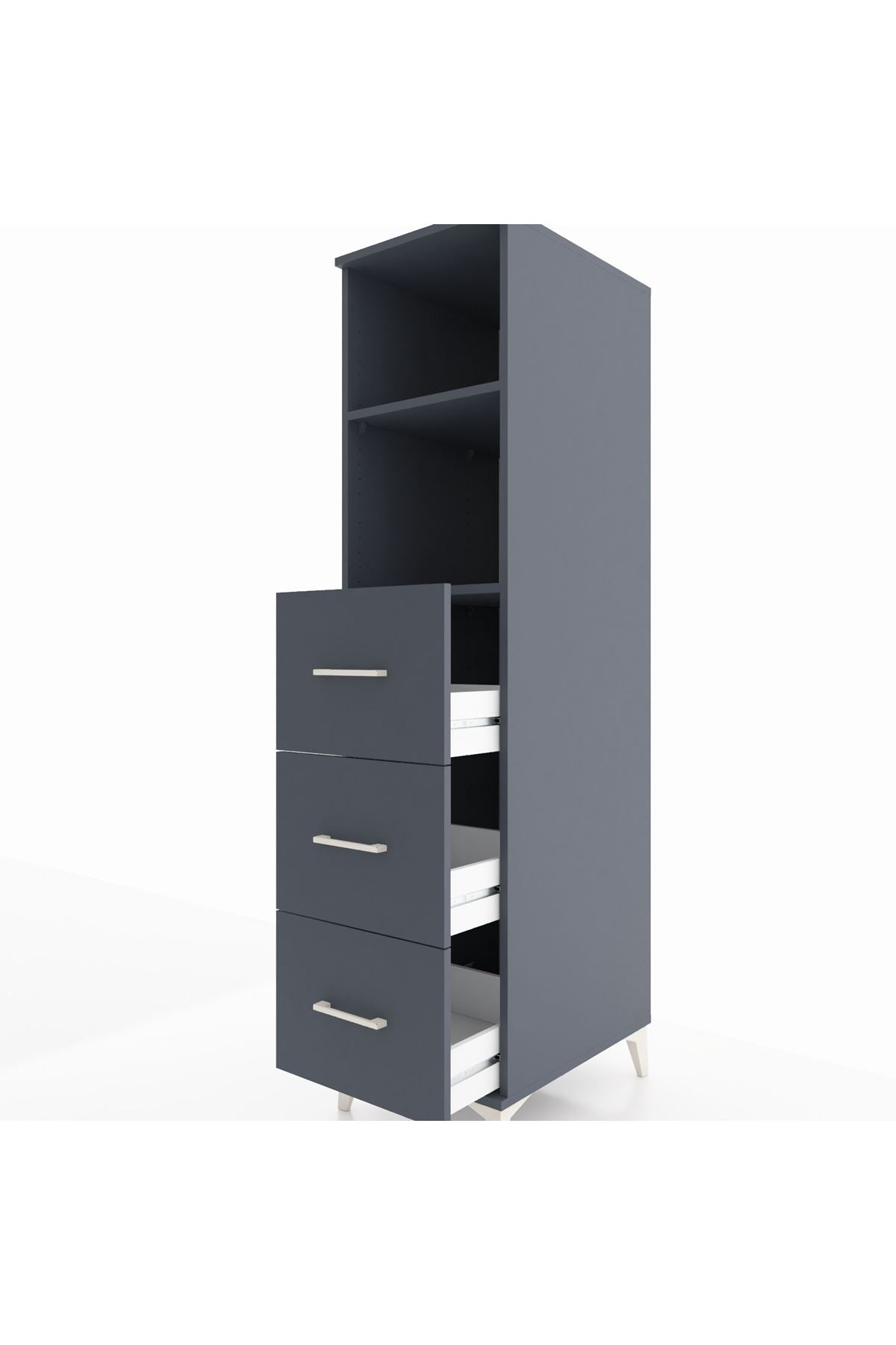 Kronos Dolap 2 Raflı 3 Çekmeceli 44x59x182 - S88M052V5C