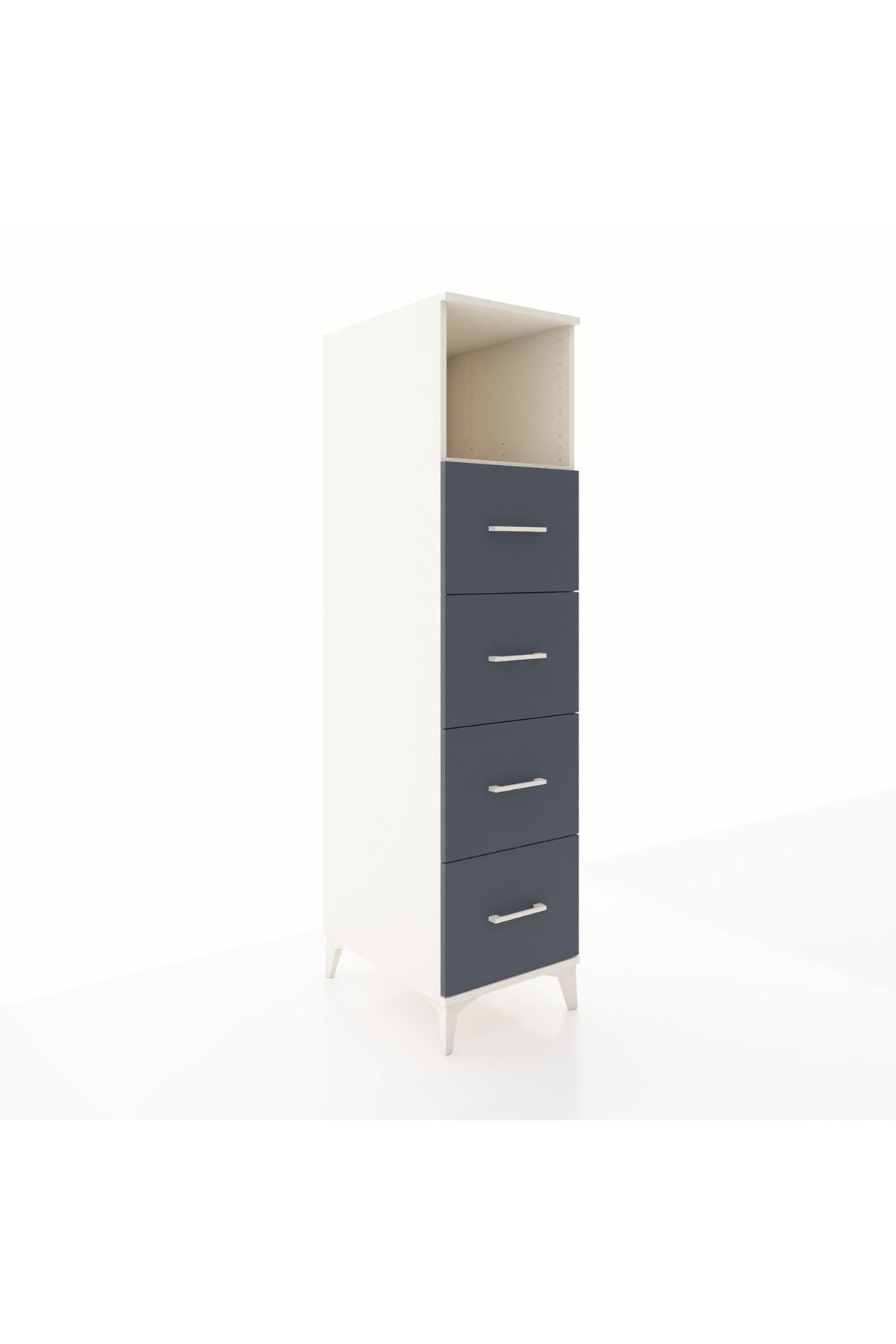 Kronos Dolap Tek Raflı 4 Çekmeceli 44x59x182 - S88M053V2C