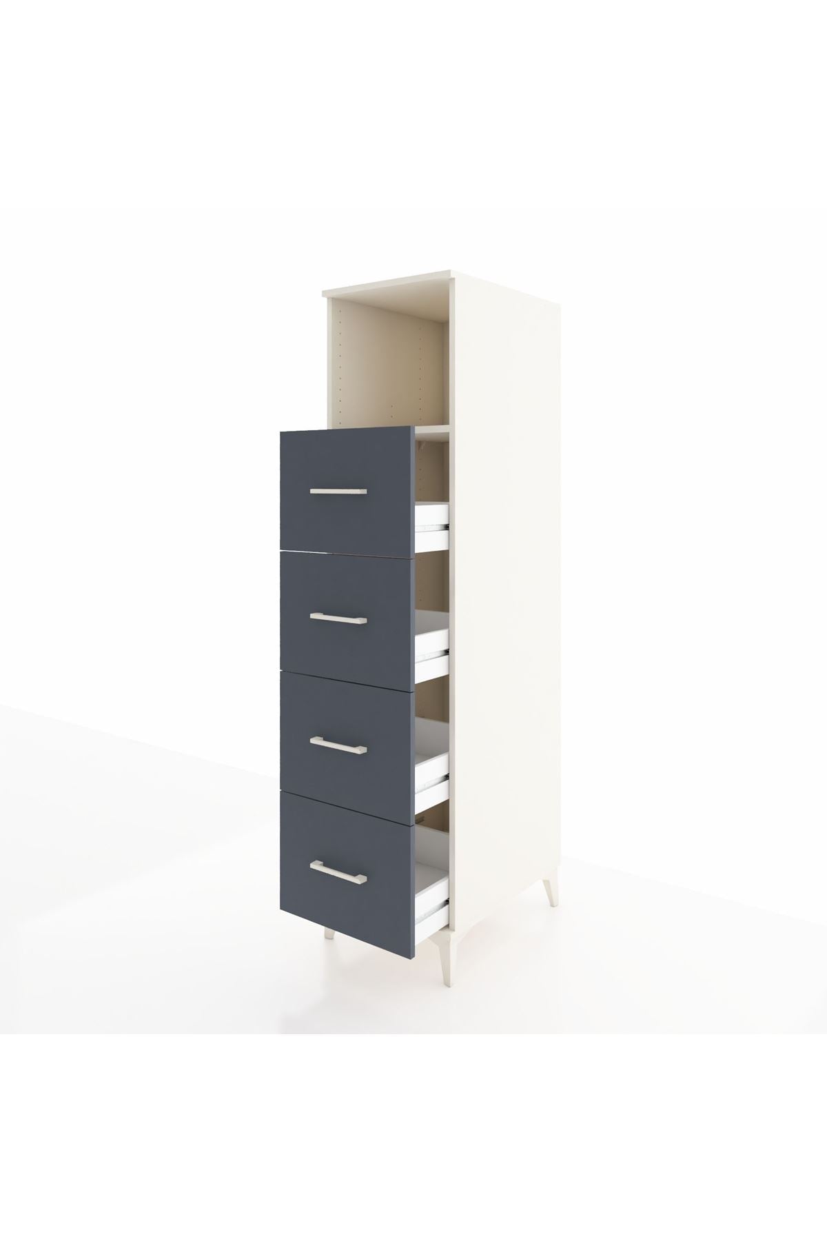 Kronos Dolap Tek Raflı 4 Çekmeceli 44x59x182 - S88M053V2C