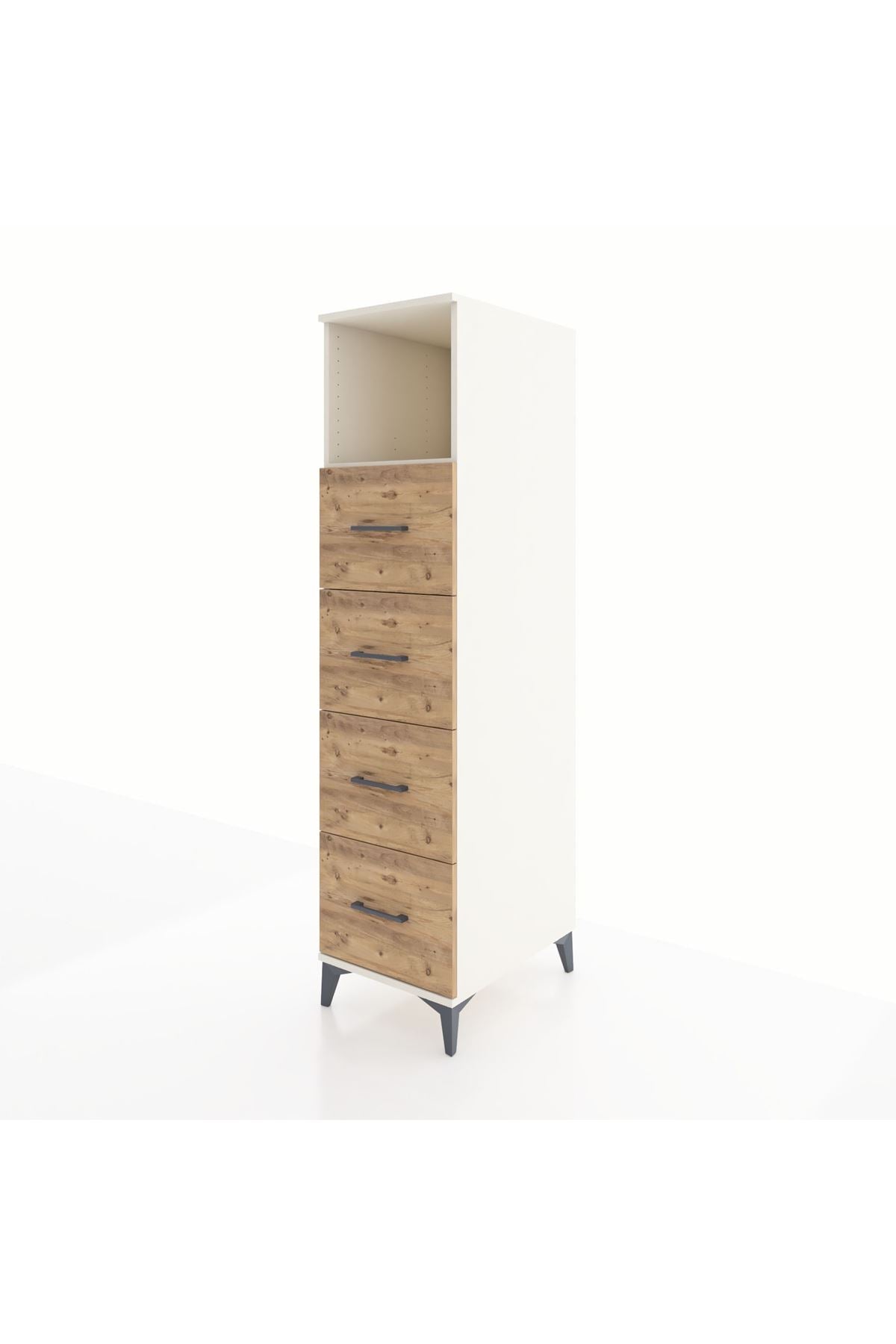 Kronos Dolap Tek Raflı 4 Çekmeceli 44x59x182 - S88M053V3C