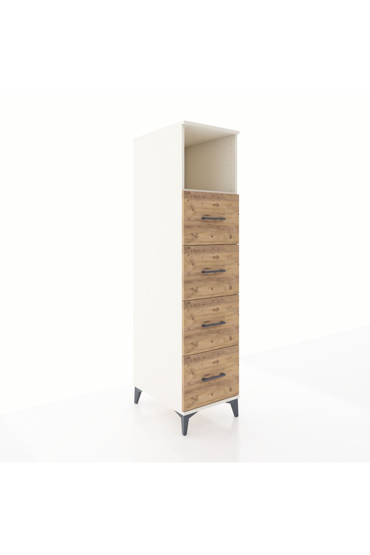 Kronos Dolap Tek Raflı 4 Çekmeceli 44x59x182 - S88M053V3C