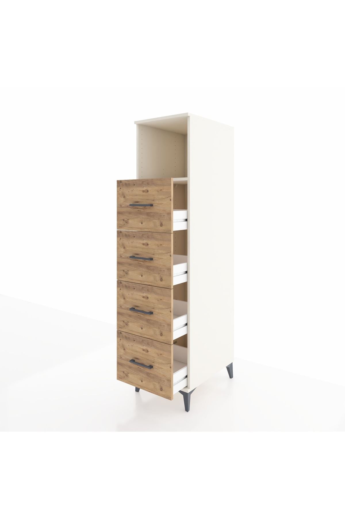 Kronos Dolap Tek Raflı 4 Çekmeceli 44x59x182 - S88M053V3C