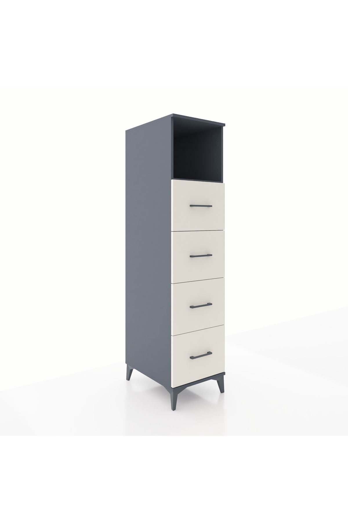 Kronos Dolap Tek Raflı 4 Çekmeceli 44x59x182 - S88M053V4C