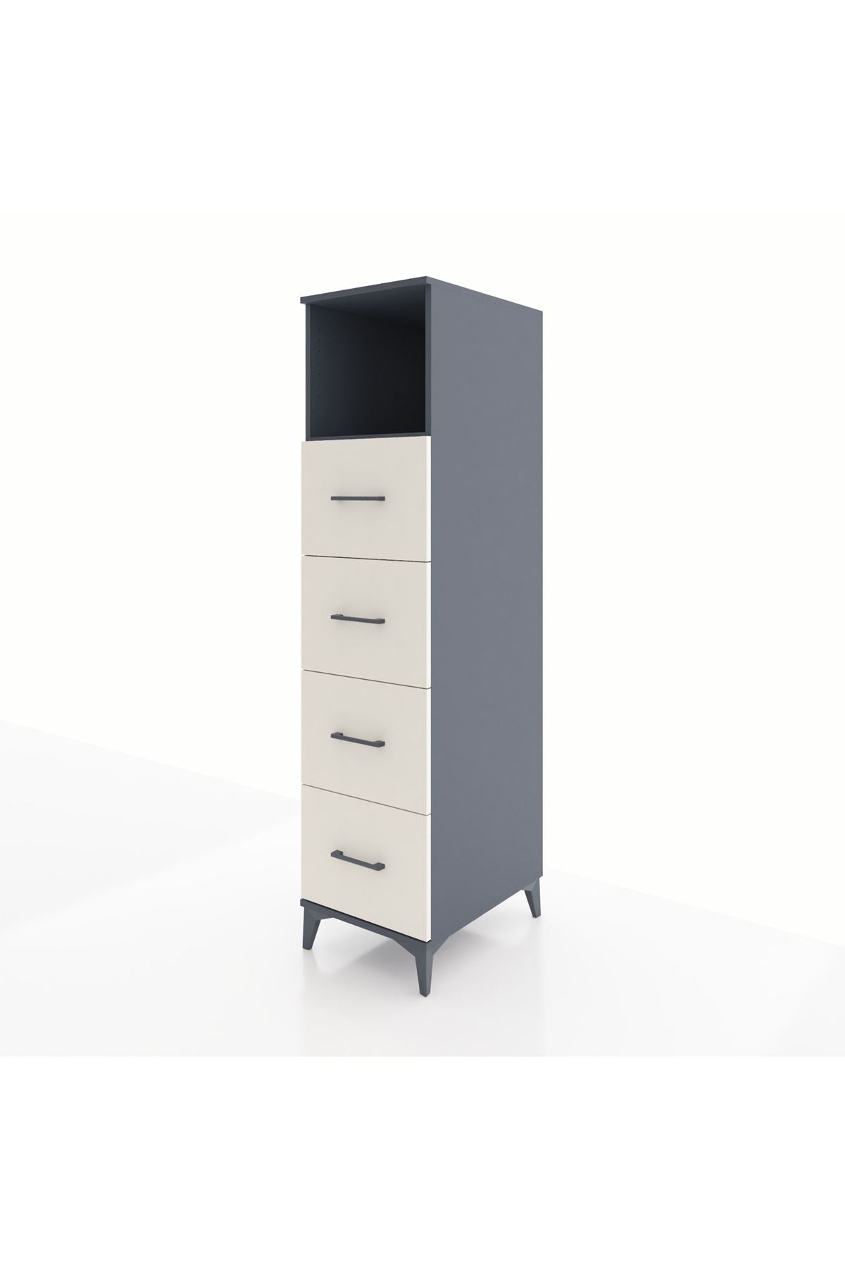 Kronos Dolap Tek Raflı 4 Çekmeceli 44x59x182 - S88M053V4C