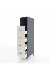 Kronos Dolap Tek Raflı 4 Çekmeceli 44x59x182 - S88M053V4C