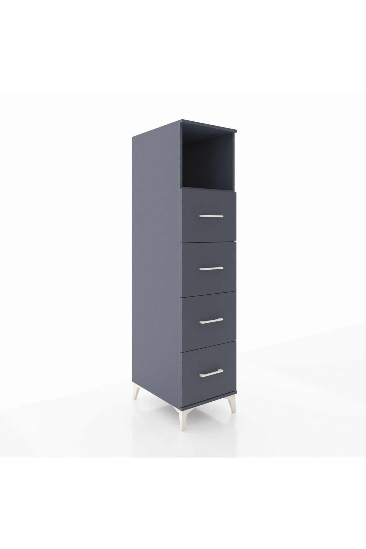 Kronos Dolap Tek Raflı 4 Çekmeceli 44x59x182 - S88M053V5C