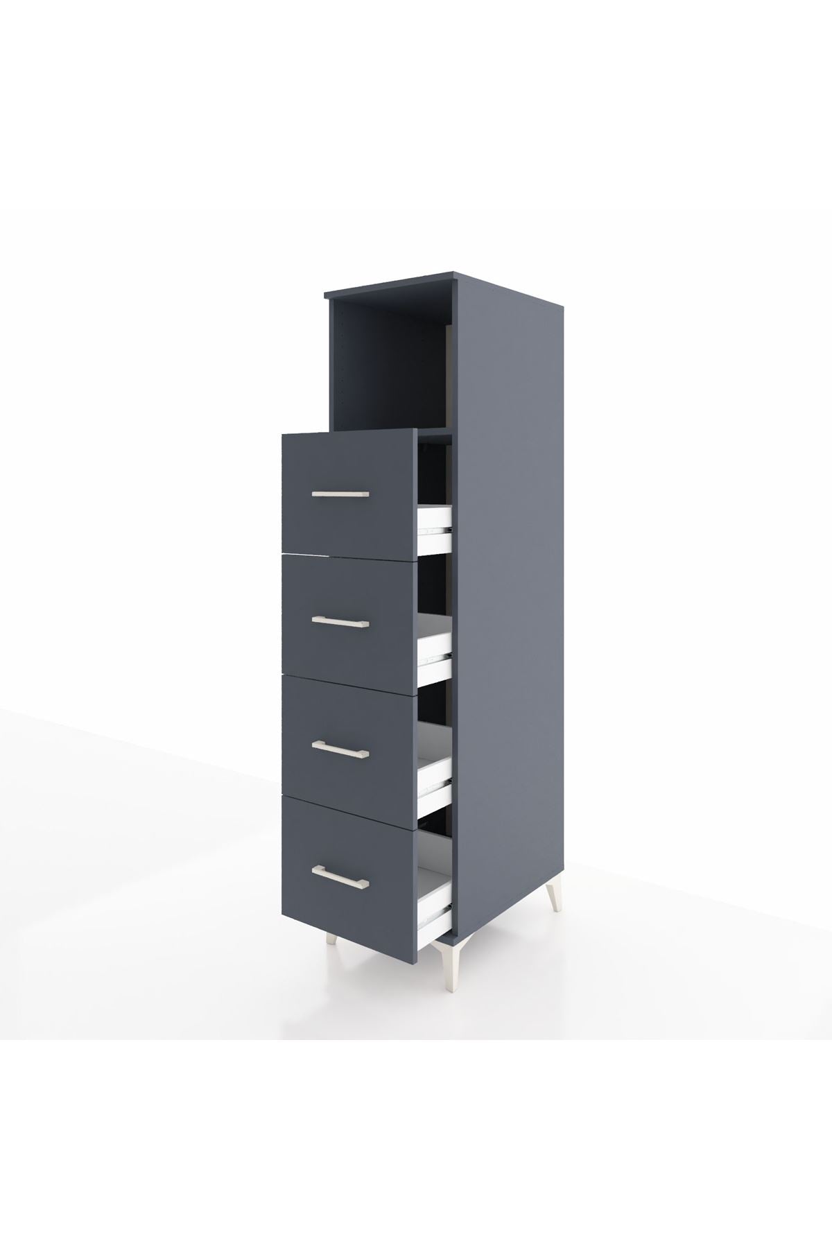 Kronos Dolap Tek Raflı 4 Çekmeceli 44x59x182 - S88M053V5C