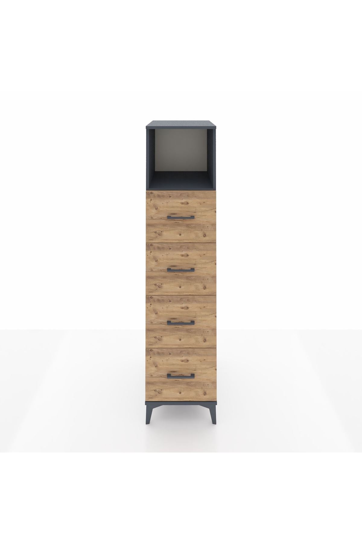 Kronos Dolap Tek Raflı 4 Çekmeceli 44x59x182 - S88M053V6C