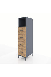 Kronos Dolap Tek Raflı 4 Çekmeceli 44x59x182 - S88M053V6C