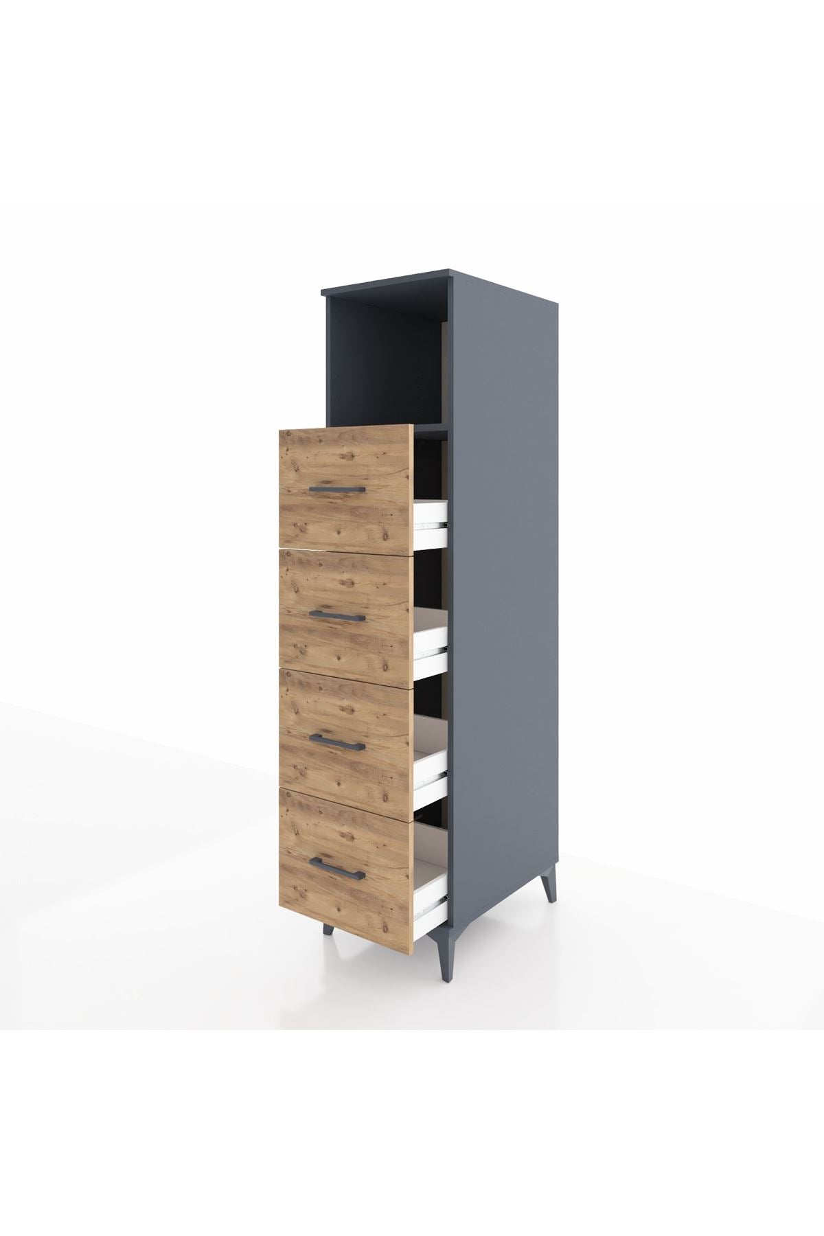 Kronos Dolap Tek Raflı 4 Çekmeceli 44x59x182 - S88M053V6C