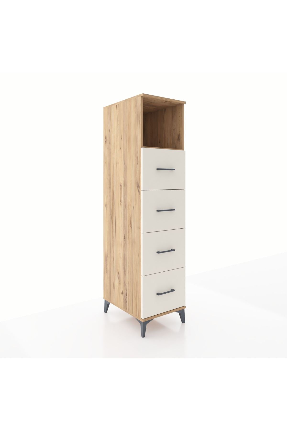 Kronos Dolap Tek Raflı 4 Çekmeceli 44x59x182 - S88M053V7C
