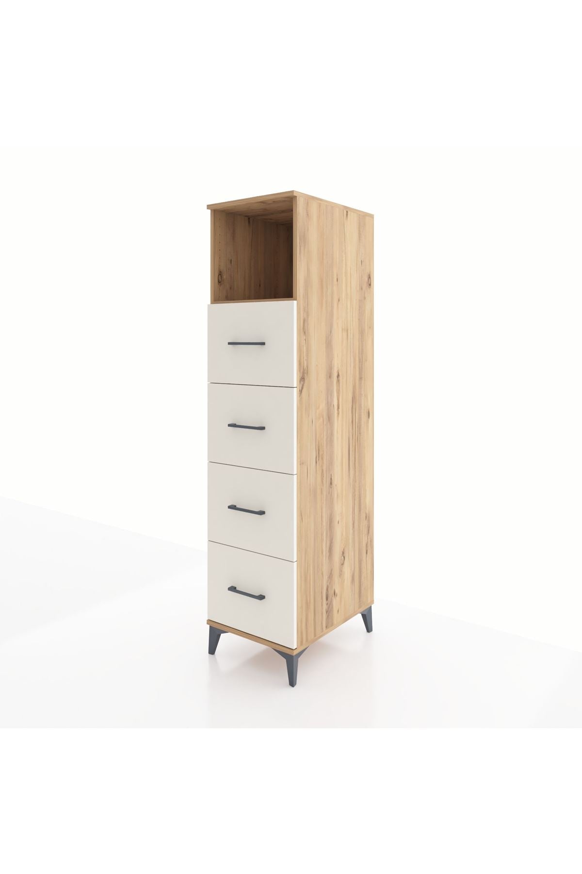 Kronos Dolap Tek Raflı 4 Çekmeceli 44x59x182 - S88M053V7C
