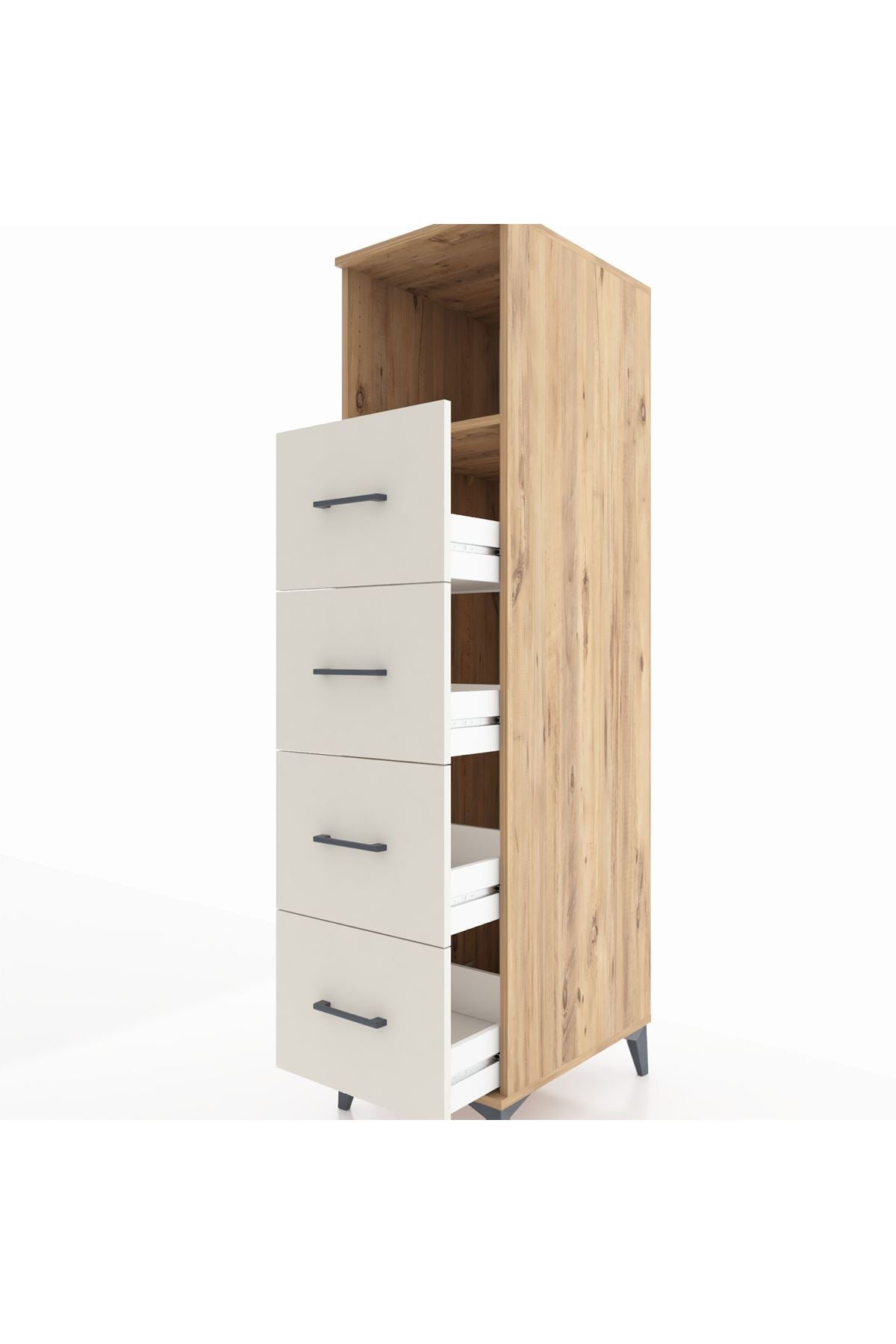 Kronos Dolap Tek Raflı 4 Çekmeceli 44x59x182 - S88M053V7C
