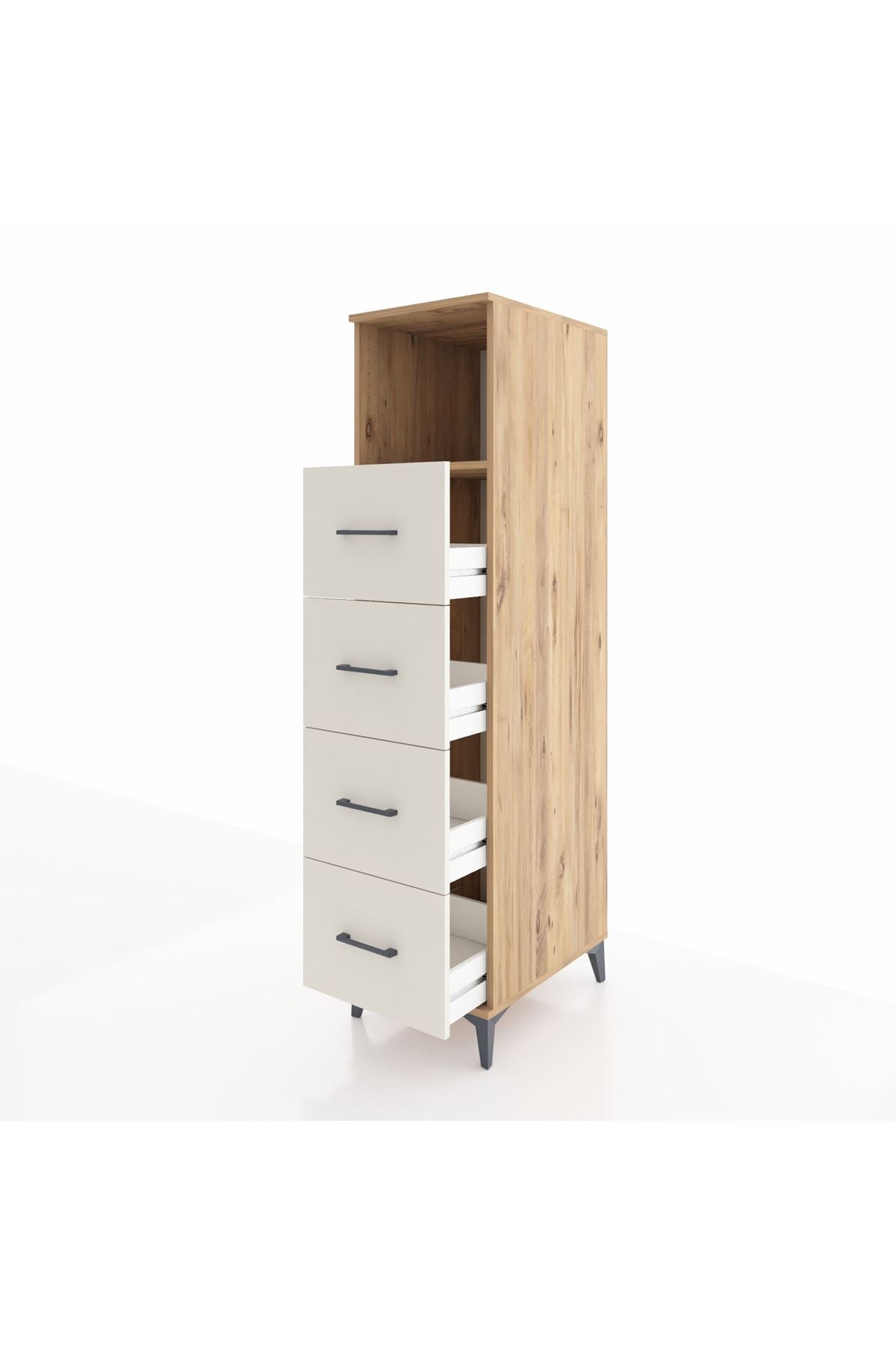 Kronos Dolap Tek Raflı 4 Çekmeceli 44x59x182 - S88M053V7C
