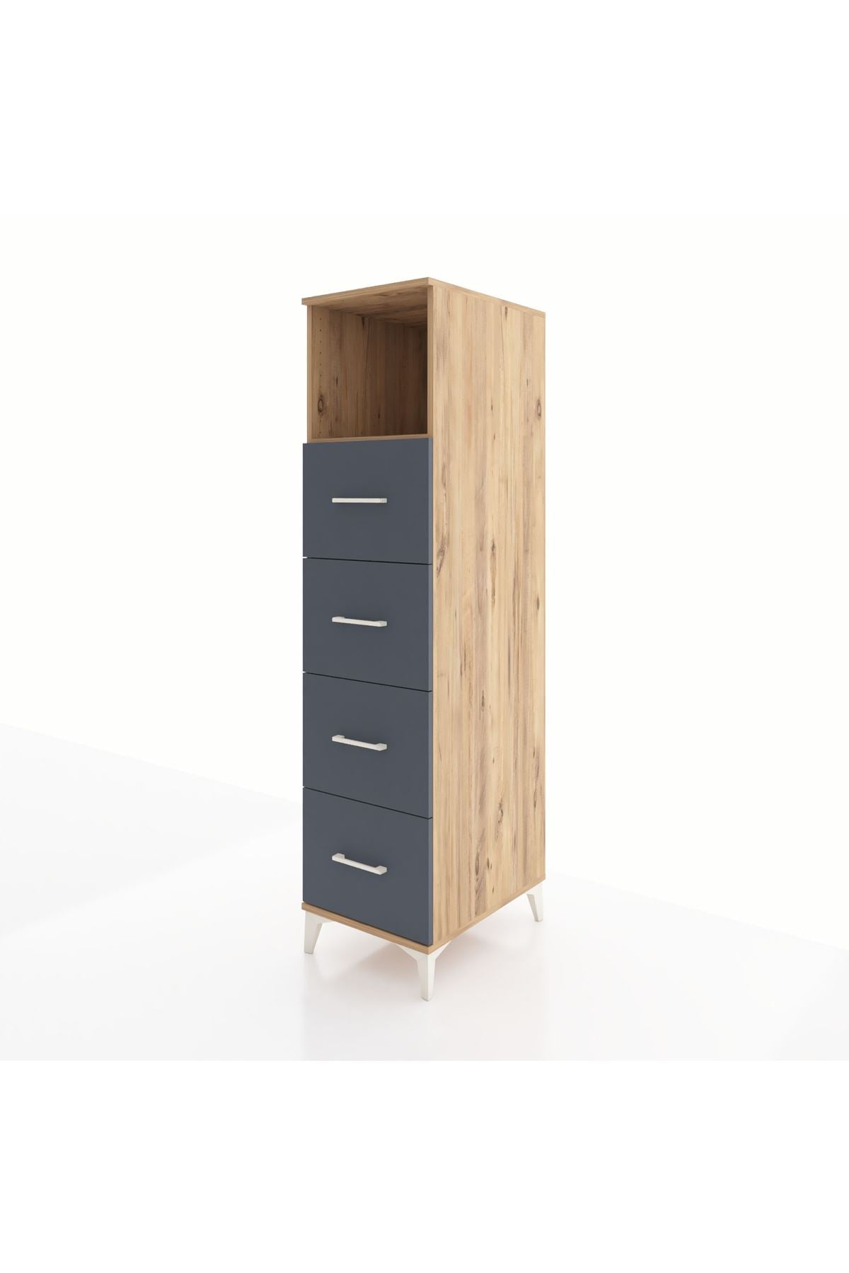Kronos Dolap Tek Raflı 4 Çekmeceli 44x59x182 - S88M053V8C