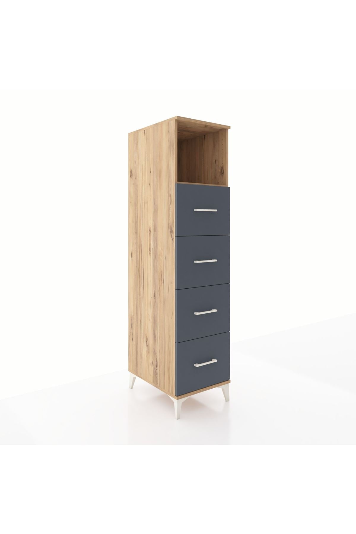 Kronos Dolap Tek Raflı 4 Çekmeceli 44x59x182 - S88M053V8C