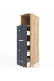 Kronos Dolap Tek Raflı 4 Çekmeceli 44x59x182 - S88M053V8C