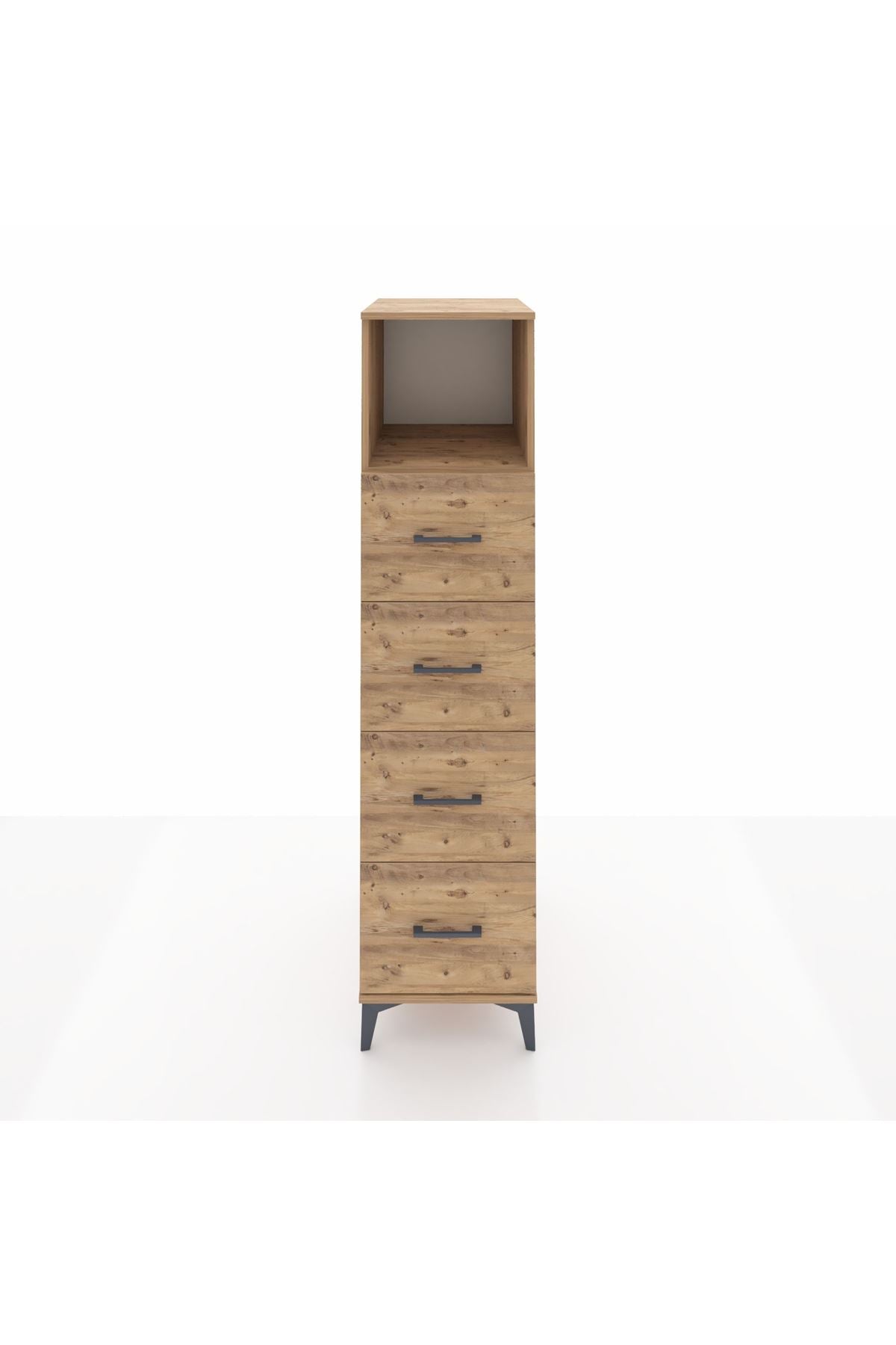 Kronos Dolap Tek Raflı 4 Çekmeceli 44x59x182 - S88M053V9C
