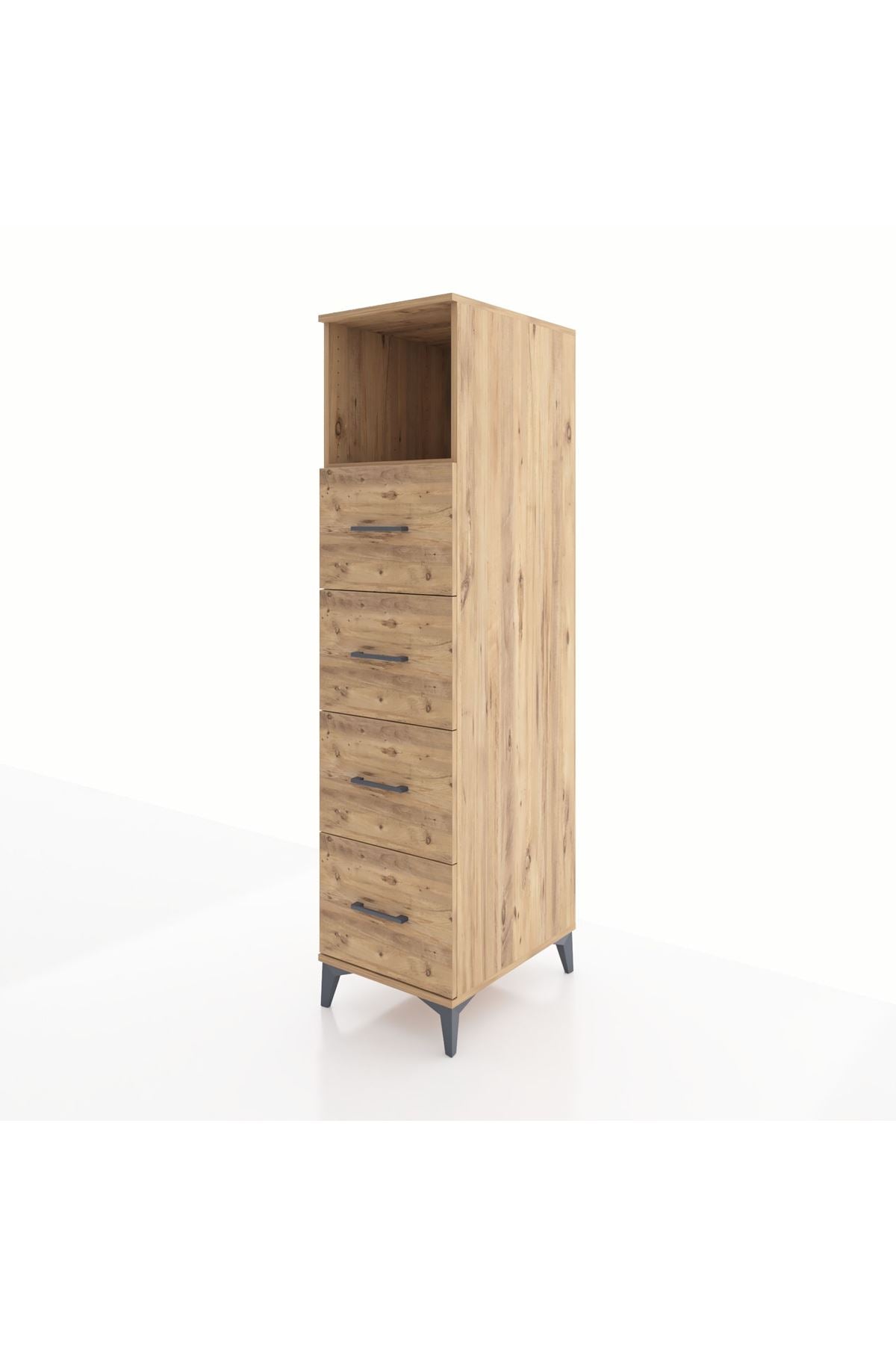Kronos Dolap Tek Raflı 4 Çekmeceli 44x59x182 - S88M053V9C