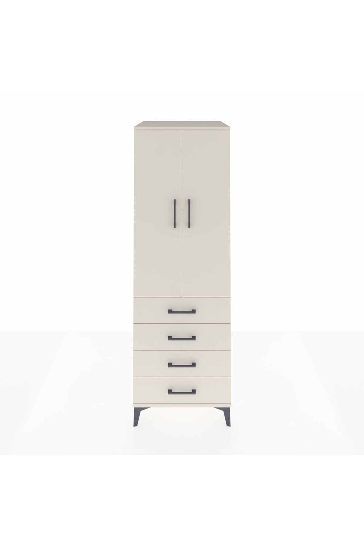Kronos Dolap 2 Raflı 4 Çekmeceli 2 Kapaklı 60x59x182 - S89M005V1C