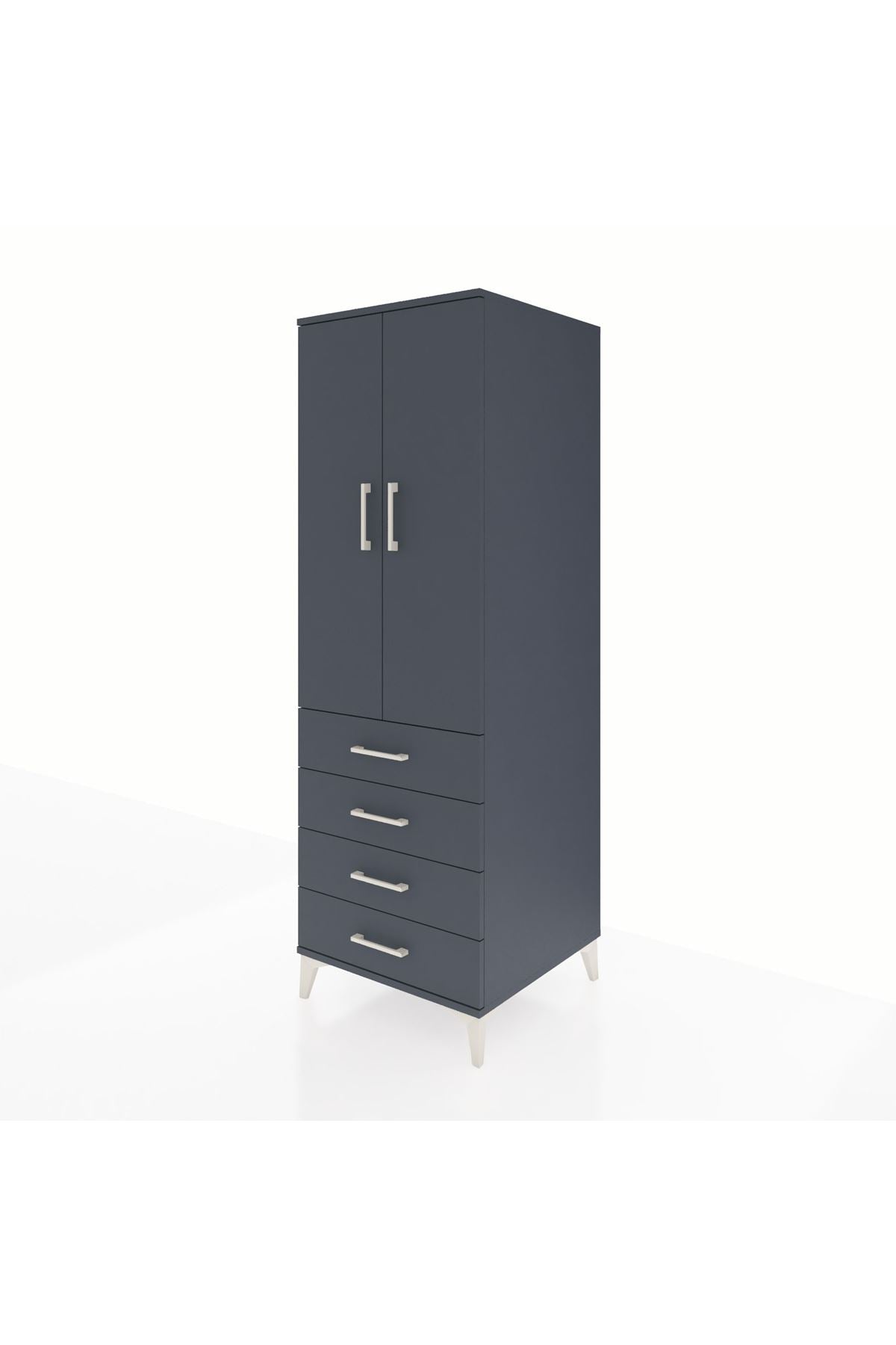 Kronos Dolap 2 Raflı 4 Çekmeceli 2 Kapaklı 60x59x182 - S89M005V5C