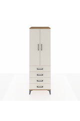 Kronos Dolap 2 Raflı 4 Çekmeceli 2 Kapaklı 60x59x182